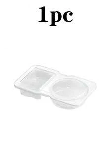 20 件便携式双隔层调味品容器 - 可重复使用的塑料酱料和蘸酱托盘、带盖多功能蘸酱杯、沙拉酱外带容器、双隔层调味盒 - 彩色 - 查看 4