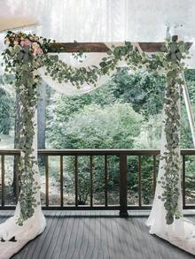 1/2/4 piezas, 70 pulgadas/5.9 pies Corona artificial de eucalipto con respiración de bebé, corona floral falsa de respiración de bebé verde, adecuada para Pascua, decoración del Día de la Madre, decoración de habitación, decoración de dormitorio, decoración de fiesta de boda, decoración de camino de mesa, decoración de cortinas, decoración de baño, decoración del hogar