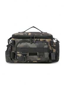 1pc New Multi-Functional Lure Fishing Bag, Waterproof & Wear-Resistant, Can Be Hung On Rod, Large Capacity Crossbody Fishing Tackle Bag