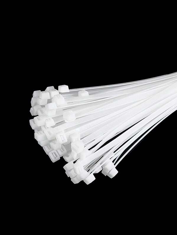Polyester Cable Ties, White Self-Locking Plastic Tie Clips, Heavy-Duty Super-Strong Zipper Straps, White Transparent Cable Ties, Stretchable, Outdoor Use Long Plastic Ties, Indoor And Outdoor UV-Resistant, Various Sizes