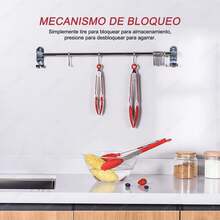 Pinzas de Cocina 3 PIEZAS, Pinzas de Silicona para Cocina de''/9''/12'', Pinzas Antiadherentes con un Cepillo de Silicona, Resistentes al Calor Hasta 480 ° F para Cocinar, Ensalada, BBQ - 1 - Ver 5