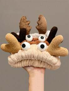 1pc Cute Plush Crab Wash Headband, Elastic Hair Band For Makeup, Washing Face, Facial Mask, Sweet Hairband Hair Accessories,Skincare Headband,Beauty,Skin Care Products,Spa,Self Care,Skin Care Tools,Face Care,Esthetician Supplies,Skin,Face Wash,Facial - Multicolor - View 3