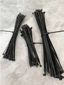 Nylon Plastic Cable Ties With Buckle, Heavy Duty Binding Straps, Wire Rope Fastener, Self-Locking, White - 200pcsL Size - View 3