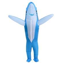 Custom Inflatable Shark Costume, Inflatable Mascot Costume For Advertising, Cartoon Plush Costume - Blue Shark - View 9