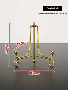 1pc Iron Display Rack, Metal Easel Frame, Gold Color Small Iron Art Display Stand, Can Display Cards, Cookies, Decorative Plates, Artworks