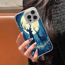 Fundas de TPU con bordes planos y estampado para iPhone 16/15/14/13/12 PRO MAX PLUS. Resistente a golpes, anti-amarillamiento y perfecta para regalar a ni?as. También compatible con iPhone 17, y resistente a la suciedad. - Blanco - Ver 4