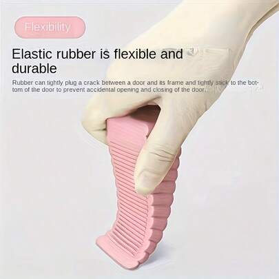 10pcs Storm Door Plug Punching Free Creative Soft Plastic Door Plug Household Safety Door Wedge Anti-Clip Door Card