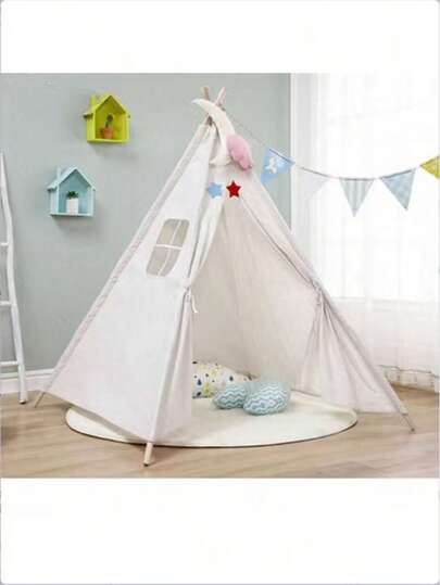 1 buc cort alb portabil cort interior Tipi Teepee cort de camping în aer liber