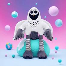 1pcs38cm/14.96inch 99 Nights In The Forest Terrified Deer Plush Toy Standing Black Tongue Mutant Deer Polyester Stuffed Animal Plush Toy Party Decoration Creative Gift Children Birthday Home Girls Room Decoration Game Collector Christmas Elk