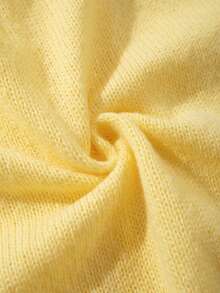 Women's Stylish Commuter Solid Color Cable Knit Button Front Cardigan, Spring/Autumn/Winter - Yellow - View 11