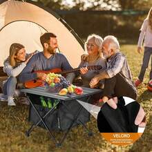 SDRO Mesa de Camping Portátil Ultraligera de Aluminio Plata, Resistente al Agua y Oxido, Plegable y Portátil para Campamento, Playa, Picnic, Barbacoa, Senderismo, Pesca, 7.2 cm x 14.1 cm x 44.79 cm - 1 - Ver 8