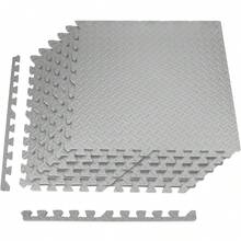 60x60 Tapetes para Gimnasio de EVA, 6Pzas Tapete para Ejercicio Estilo Rompecabeza, 12mm Gruesa Tapete para Crossfit/Pesas/Casa, Suelo Protector para Equipo de Gimnasio, Grande Tapete de Tatami(Gris) - Gris - Ver 5