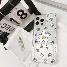 Funda de Teléfono Transparente Floral Blanca - Diseño Práctico y Duradero de Alta Gama, Adecuada para 17 16/15/14/12/11//X/XR/XS Pro/Pro/Plus| Accesorios de Estilo de Vida Elegante - Colores mixtos - Ver 4