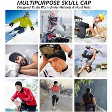 男女款无檐便帽，轻便透气睡眠帽，头盔内衬 - 多色 - 查看 6