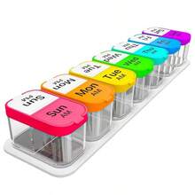 New Large-Capacity Medicine Box Portable Medicine Dispenser Can Be Independently Disassembled And Carried Mini Medicine Box 14-Grid Plastic Medicine Packaging Box - Multicolor - View 7