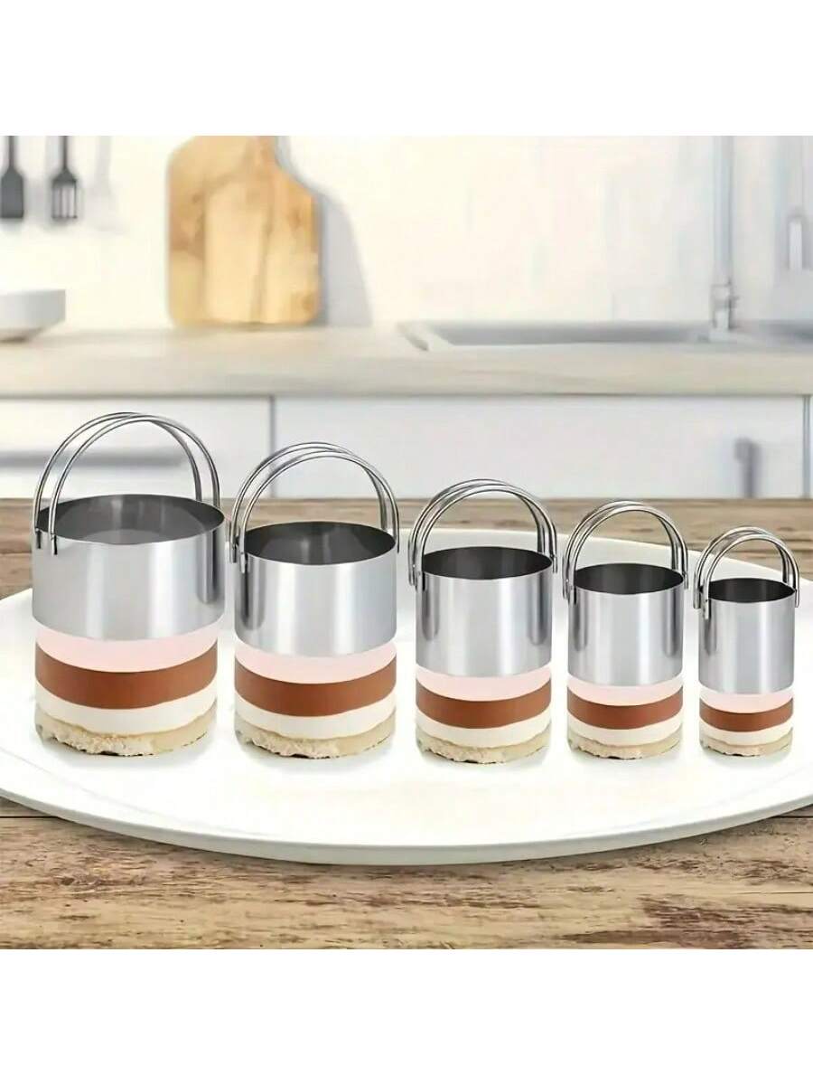 مجموعة 5 قطع، قاطع عجينة خبز البسكويت، قالب الفوند...