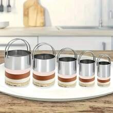 5pcs/Set, Biscuit Pastry Wrap Dough Cutter, Fondant Mold, Cookie Maker, Round Baking Accessories