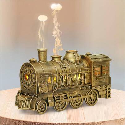SULVGO 300ml Essential Oil Train Diffuser - Aromatherapy Cool Mist Humidifier With Remote, 2 Lights, 2 Modes, Auto Shut-Off - Ideal For Home, Office, And Baby Rooms!