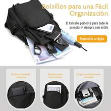 Mochilas Para Mujer/Hombre, Impermeable Mochila Informal Unisex Con Bolsillo Para Bolígrafo, De Gran Capacidad Con 2 Compartimentos Principales Para La Escuela, Exteriores - azul - Ver 8