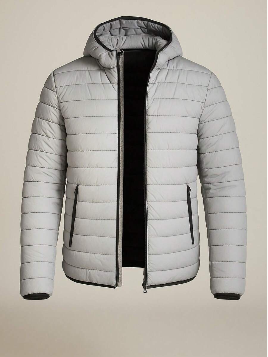Men Jackets And Coats - Reflective / Gray - View 1