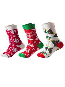 1/3/6 أزواج جوارب فستان ملونة بأنماط، جوارب طاقم عصرية مبتكرة للاستخدام اليومي، هدية عيد الميلاد للجنسين