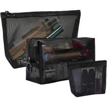 Bolsa de Tocador, 3PCS Bolsa Transparente Viaje Transpirable y Ligero, Bolsa de Maquillaje Portátiles de Gran Capacidad, Bolsa de Tocador de Viaje Multifuncionales con Cremallera Mujeres y Hombres - Rosa - Ver 11