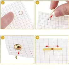 50/100个金属半球形圆形双脚铆钉，用于DIY手工制作皮革工艺包袋手提包底部保护