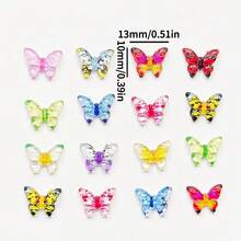 32/72 piezas Mini decoraciones de mariposas de resina, decoración con tema de insectos coloridos, adecuado para manualidades DIY, pasadores de pelo, joyería, manualidades navideñas, artículos festivos, decoración del hogar, decoración de oficina, para diversas ocasiones y decoraciones de boda