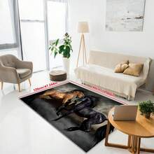 1 قطعة سجادة زخرفية ذات نمط الحصان للاستخدام الداخلي والخارجي، مناسبة للحمام وغير قابلة للانزلاق، سجادة حمام، مضادة للاتساخ والانزلاق، مناسبة للحديقة والحمام وأبواب غرفة النوم والمطبخ