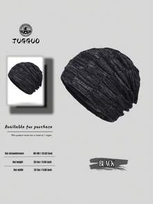 TUGGUO TUGGUO-1 Piece Of Winter Warm Knitted Beanie, Unisex, Thickened For Extra Warmth, Cold-Resistant For Extreme Cold Weather, Versatile, Stylish And Casual, Suitable For Winter Outdoor Skiing And Daily Wear [Black, Dark Red, Brown]