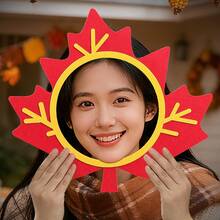 1 set de decorațiuni foto din pâslă cu dovleac, curcan și frunză de arțar pentru Ziua Recunoștinței