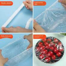 Plastic Wrap Covers, Reusable, Thicker & Larger Size, One-Time Use Bowl/Plate Dust Proof Refrigerator Preservation Covers