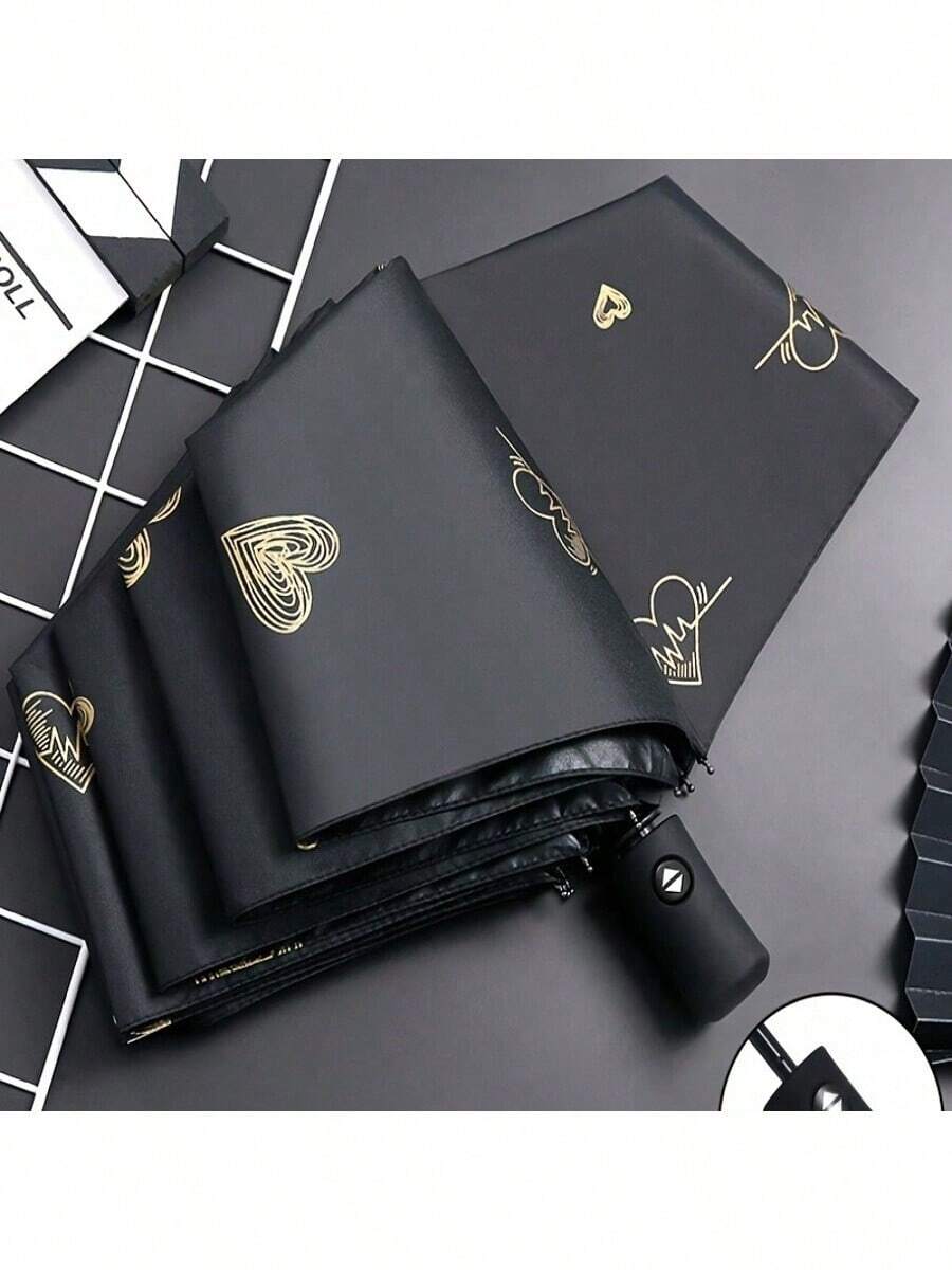 مظلة مطر كاملة الأوتوماتيكية للنساء والرجال، مظلة شمس واقية من الأشعة فوق البنفسجية، قابلة للطي، لاستخدام مزدوج