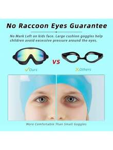 Kids Swim Goggles 2 Pack, Wide View Anti Fog&UV Swimming Goggles For Audlt, No Leaking Swim Glasses For Kids - Màu hồng tươi sáng và màu xanh tươi sáng - Xem 5