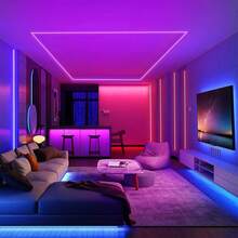 HBOWMDJIA 16ft-100ft LED Strip Lights With 44Key Remote And APP Control, Flexible Use,  Music Sync, Timing, Adjustable Color Flashing Speed, 6 DIY Modes, Very Easy To Install, LED Lights For Bedroom, Room, Ceiling, Halloween Party Atmosphere, Game Atmosphere Light, Christmas Gifts - ánh sáng đa sắc - Xem 8