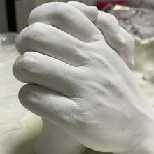 3D石膏手脚模具套装，100克/150克/200克，情侣套装，包含石膏粉，可DIY制作手脚模具，是家居装饰、情人节礼物、结婚纪念日礼物的理想之选。 - 彩色 - 查看 10