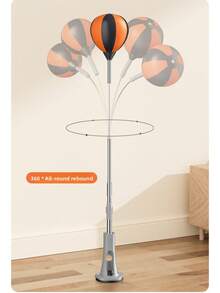 1个可调节拳击速度球，弹跳力可调，快速旋转旋钮，双高度设计——家用拳击训练系统！带弹簧，强力吸盘底座，无需电池——非常适合拳击和健身训练、家庭锻炼、拳击训练器材。可调节高度沙袋。弹簧机构，拳击器材，款式随机发货。