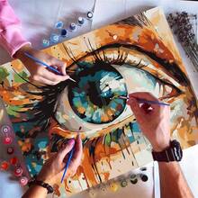 1 طقم DIY لوحة زيتية رقمية، طقم لوحة زيتية فنية لديكور غرفة النوم وزخرفة جدار الفن، طريقة رسم بسيطة وممتعة، لا يتطلب أساس الرسم، حقق حلم الرسام الخاص بك، انغمس في عالم الألوان، كل لمسة هي تعبير عن الذات، أضف الرومانسية إلى الحياة، أفضل هدية للعائلة والأصدقاء، 40*50سم - بني - مشاهدة 4