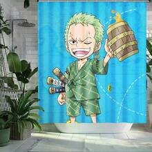 1pc One Piece Bathroom Curtain Decoration, Bathroom Shower Curtain, Suitable For Home, Hotel, Washable Curtain, Machine Washable Polyester, Suitable For All Seasons, Bathroom Partition