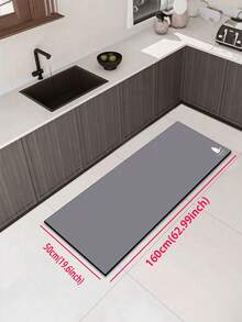 1入組矽膠廚房地墊，具有精緻的純色設計，防疲勞和緩衝，吸水快乾，底部有防滑橡膠，適用於廚房、浴室、門廳、洗衣間等場所，裝飾房間