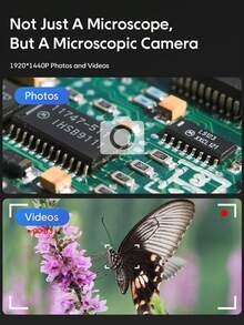 50X-1600X Portable USB Digital Microscope With Adjustable Stand, Compatible With Type-C, IPad And Android