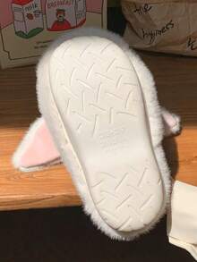 1 par de pantuflas planas con diseño de cerdo de dibujos animados, antideslizantes y suaves, adecuadas para otoño/invierno, unisex para adolescentes y adultos