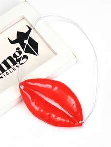 1pc Pink Sexy Lips Prop, Funny Sausage Mouth, Adult Party Gag Gift, Creative Surprise Gift For Party, Birthday, Christmas, Halloween Costume Party - Multicolor - View 4