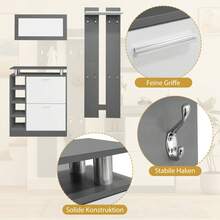 Clothing & Closet Storage Set - Grey + White + Particle Board - View 4