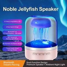 Jellyfish Design RGB Light Bass Speaker Small Plastic Loudspeaker With Dazzling Lights Max - Một cỡ - Xem 2