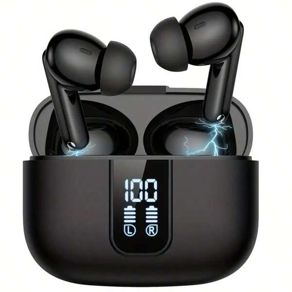 ANC Noise Cancelling Wireless In-Ear Headphones, Wireless Gaming Headset, High-Quality Audio Earphones, New Wireless Earbuds For Running, Smart Digital Display, In-Ear Wireless Earphones With Charging Case, 300mAh Battery