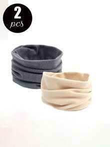 4件/2件/1件 多功能冬季柔软面料保暖防寒围巾 护颈罩 防风骑行围巾