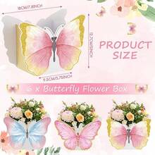 DFuutreo 6 Pcs Butterfly Centerpieces For Baby Shower Birthday Tea Party Favors Wedding Decor Table Decorations For Themed Party Supplies Watercolour10