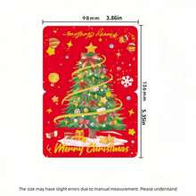 20张新款圣诞树烫金贺卡，适用于圣诞夜、浪漫情人节折叠贺卡、可折叠3D花朵/蛋糕贺卡、生日贺卡、情人节贺卡、感恩节贺卡、留言卡、花店烘焙礼品卡、圣诞装饰（款式随机）。