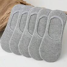 5 Pairs Of Men's Breathable Invisible Boat Socks - Non-Slip, No Heel Drop, Moisture-Wicking, Lightweight With Arch Support And Cushioning Insoles, Pure Black And White Suitable For Spring And Summer, Casual And Formal Wear - Comfortable Wear All Day